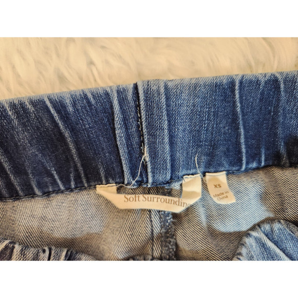 Soft Surroundings Womens Blue Mid Rise Elastic Waist Ankle Jegging Jeans Size XS - Picture 3 of 7